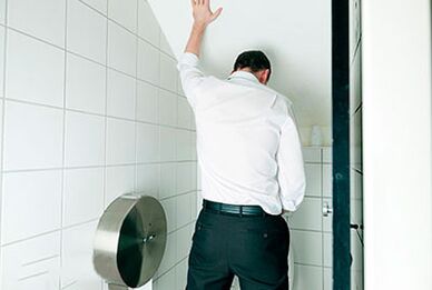 Problemer mat Urinatioun wéinst Prostatitis